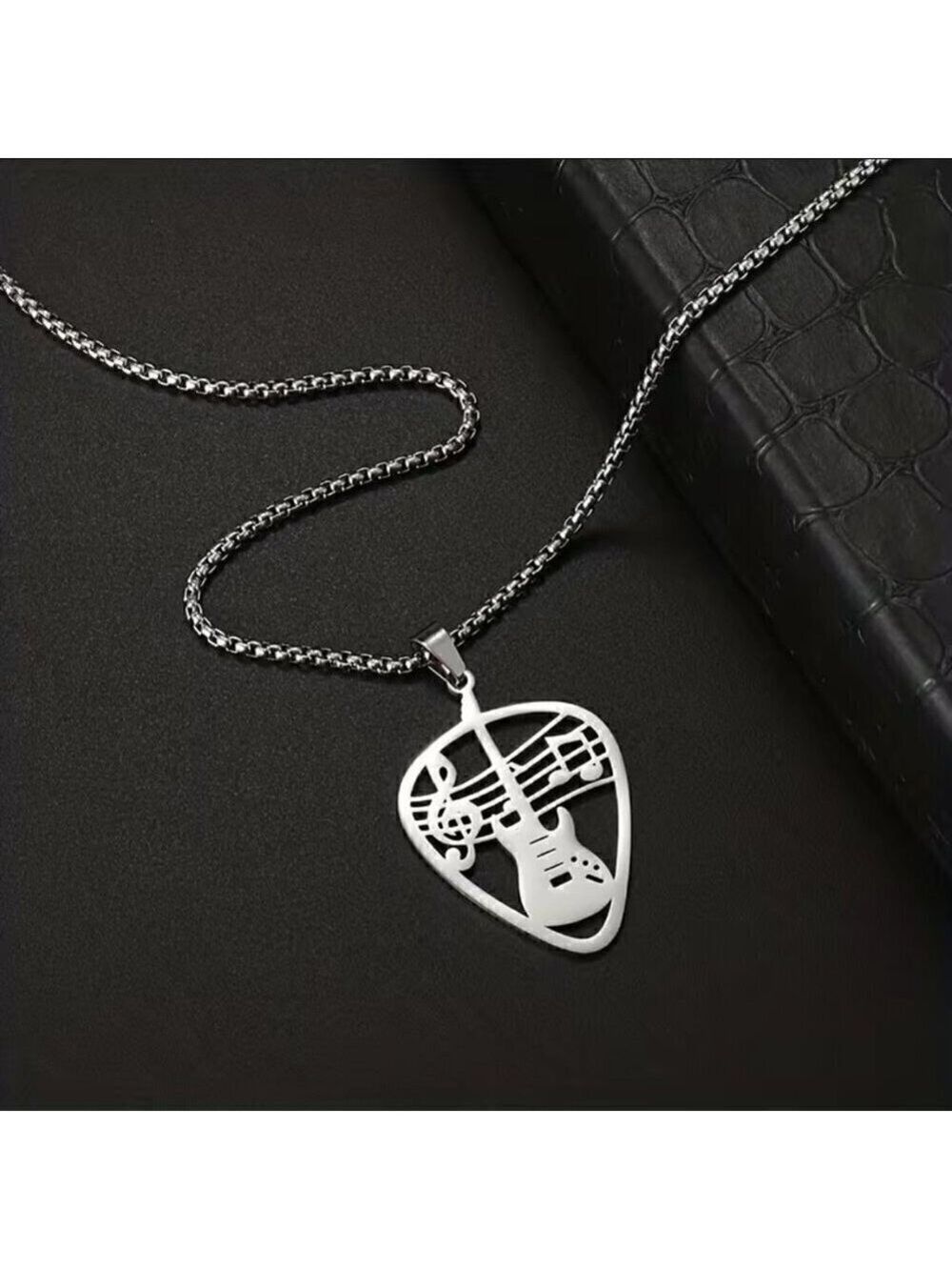 Guitar Pick Rocker Necklace and Pendant #847 - Picture 4 of 9